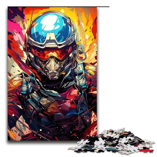 Puzzle für Erwachsene Maskierter Ritter 1000 teiliges Holzpuzzle für Familienspiele 1000 Teile (75 x 50 cm) von linghhiming