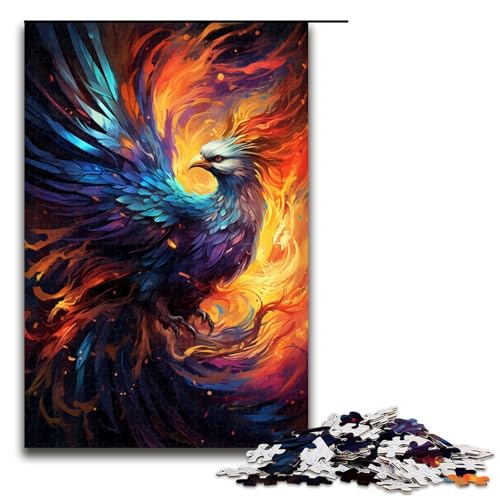 Puzzle für Erwachsene Mysterious Fantasy Phoenix 1000 Teile Holzpuzzle für Erwachsene und Kinder ab 14 Jahren Lernspielzeug 1000 Teile (75 x 50 cm) von linghhiming