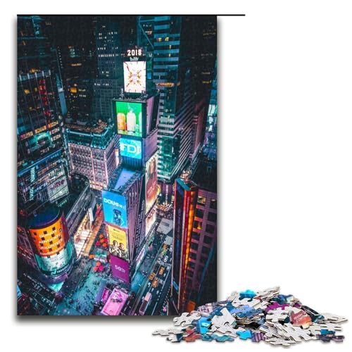 Puzzle für Erwachsene New York City 1000 teiliges Holzpuzzle für Kinder ab 14 Jahren Lernspielzeug (75 x 50 cm) von linghhiming
