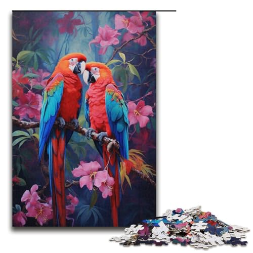Puzzle für Erwachsene Papagei im Dschungel 1000 Teile tolles Geschenk geeignet für Teenager ab 14 Jahren 1000 Teile (38 x 26 cm) von linghhiming