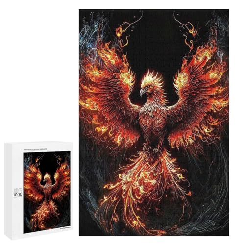 Puzzle für Erwachsene Phoenix 1000 teiliges Holzpuzzle für Kinder ab 12 Jahren Lernspielzeug (75 x 50 cm) von linghhiming