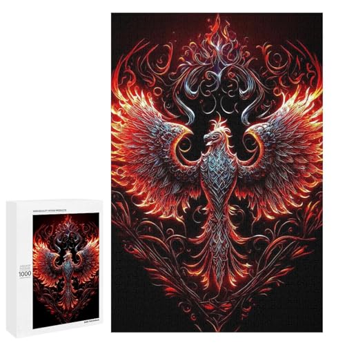 Puzzle für Erwachsene Phoenix 1000 teiliges Holzpuzzle für Kinder ab 12 Jahren Lernspielzeug (75 x 50 cm) von linghhiming