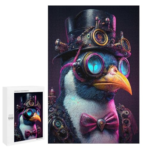 Puzzle für Erwachsene Pinguine 1000 Teile Holzpuzzle für Erwachsene und Kinder ab 12 Jahren (75 x 50 cm) von linghhiming