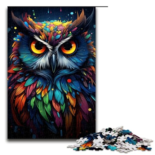 Puzzle für Erwachsene Regenbogen Eule 1000 Teile Holzpuzzle für Kinder ab 14 Jahren anspruchsvolles Spiel 75 x 50 cm Puzzle für Erwachsene Regenbogen Eule 1000 Teile Holzpuzzle für Kinder ab 14 Jahren anspruchsvolles Spiel 75 x 50 cm von linghhiming