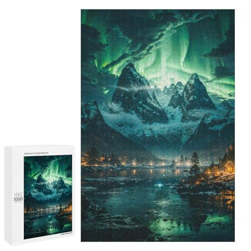 Puzzle für Erwachsene Schneeberg 1000 teiliges Holzpuzzle für Kinder ab 12 Jahren Lernspielzeug (75 x 50 cm) von linghhiming