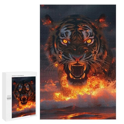 Puzzle für Erwachsene Seetiger 1000 Teile Holzpuzzle für Erwachsene und Kinder ab 12 Jahren (75 x 50 cm) von linghhiming