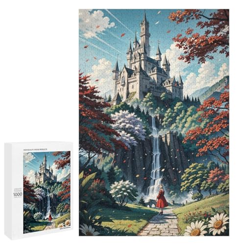 Puzzle für Erwachsene Sommerlandschaft 1000 Teile Holzpuzzle für Erwachsene und Kinder ab 12 Jahren (75 x 50 cm) von linghhiming