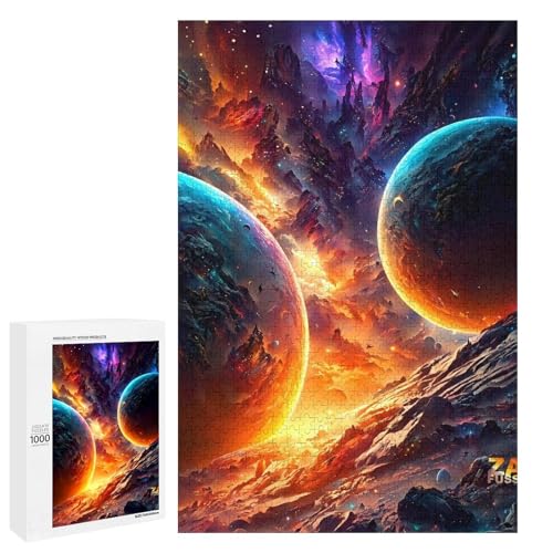 Puzzle für Erwachsene Sonnenstürme 1000 Teile Holzpuzzle für Kinder ab 12 Jahren anspruchsvolles Spiel (75 x 50 cm) von linghhiming