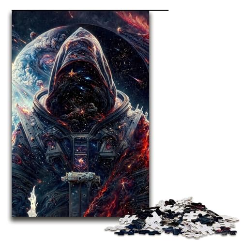 Puzzle für Erwachsene Space Hacker 1000 Teile Holzpuzzle für Erwachsene und Kinder ab 14 Jahren Lernspielzeug (75 x 50 cm) von linghhiming