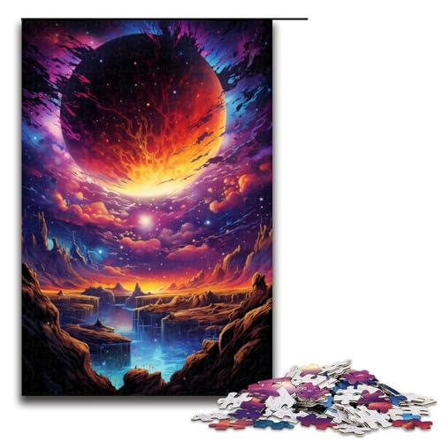 Puzzle für Erwachsene Spaceball bunt 1000 Teile Puzzle Tolles Geschenk Geeignet für und Teenager ab 14 Jahren 75x50cm von linghhiming