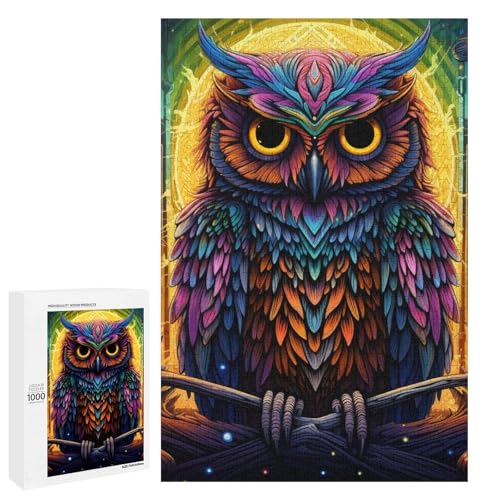 für Erwachsene Puzzle Tier Eule 1000 Teile Holzpuzzle für Erwachsene und Kinder ab 12 Jahren 75x50cm für Erwachsene Puzzle Tier Eule 1000 Teile Holzpuzzle für Erwachsene und Kinder ab 12 Jahren 75x50cm von linghhiming