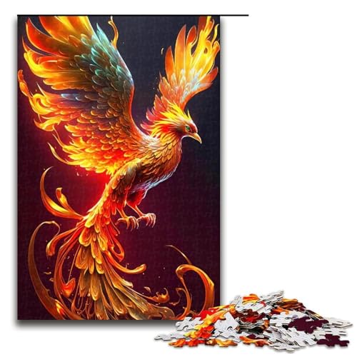Puzzle für Erwachsene Tier Phönix 1000 teiliges Holzpuzzle für Erwachsene und Kinder ab 14 Jahren 1000 Teile (75 x 50 cm) von linghhiming