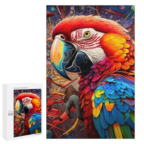 Puzzle für Erwachsene Tiere Vögel Papageien 1000 teiliges Holzpuzzle für Kinder ab 12 Jahren Lernspielzeug 75 x 50 cm Puzzle für Erwachsene Tiere Vögel Papageien 1000 teiliges Holzpuzzle für Kinder ab 12 Jahren Lernspielzeug 75 x 50 cm von linghhiming