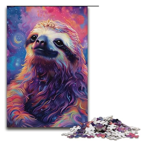 Puzzle für Erwachsene Tierfaultier 1000 Teile Papierpuzzle für Erwachsene und Kinder ab 14 Jahren Lernspielzeug 1000 Teile (38 x 26 cm) von linghhiming
