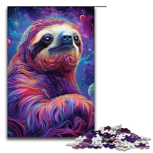 Puzzle für Erwachsene Tierfaultier 1000-teiliges Holzpuzzle für Erwachsene und Kinder ab 14 Jahren 1000 Teile (75 x 50 cm) von linghhiming