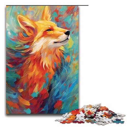 Puzzle für Erwachsene Tierfuchs bunt 1000 Teile Holzpuzzle für Erwachsene und Kinder ab 14 Jahren 1000 Teile (75 x 50 cm) von linghhiming