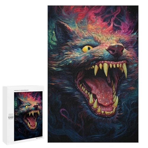 Puzzle für Erwachsene Tierwolf 1000 Teile Holzpuzzle für Kinder ab 12 Jahren Heimdekoration 75 x 50 cm Puzzle für Erwachsene Tierwolf 1000 Teile Holzpuzzle für Kinder ab 12 Jahren Heimdekoration 75 x 50 cm von linghhiming