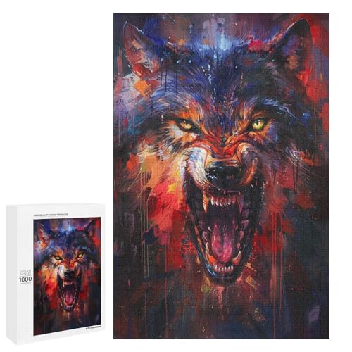 Puzzle für Erwachsene Tierwolf 1000 Teile Holzpuzzle für Kinder ab 12 Jahren Heimdekoration 75 x 50 cm Puzzle für Erwachsene Tierwolf 1000 Teile Holzpuzzle für Kinder ab 12 Jahren Heimdekoration 75 x 50 cm von linghhiming