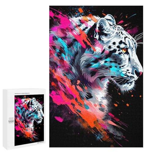 Puzzle für Erwachsene Tiger 1000 Teile Holzpuzzle für Erwachsene und Kinder ab 12 Jahren (75 x 50 cm) von linghhiming