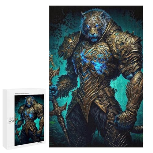 Puzzle für Erwachsene Tiger 1000 Teile Holzpuzzle für Kinder ab 12 Jahren Heimdekoration (75 x 50 cm) von linghhiming