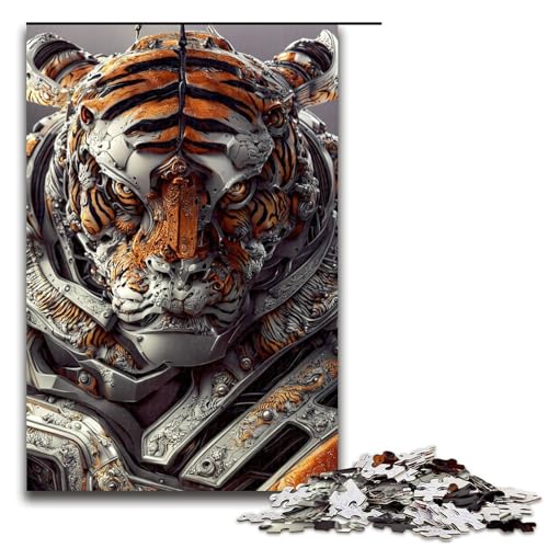 Puzzle für Erwachsene Tigerkrieger 1000 Teile Holzpuzzle für Erwachsene und Kinder ab 14 Jahren Lernspielzeug (75 x 50 cm) von linghhiming