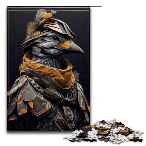 Puzzle für Erwachsene Vogelmann Porträt 1000 teiliges Holzpuzzle für Kinder ab 14 Jahren Heimdekoration (75 x 50 cm) von linghhiming