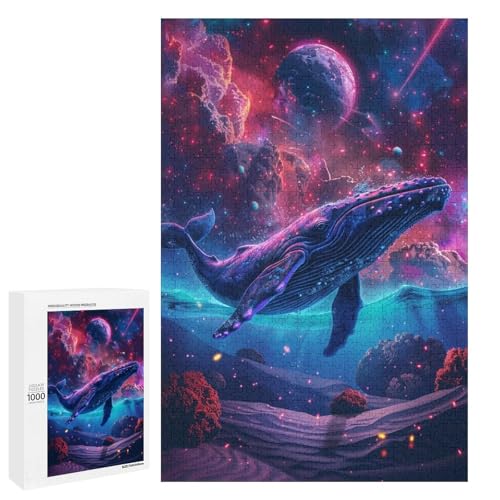 Puzzle für Erwachsene Wal 1000 Teile Holzpuzzle für Kinder ab 12 Jahren Lernspielzeug (75 x 50 cm) von linghhiming