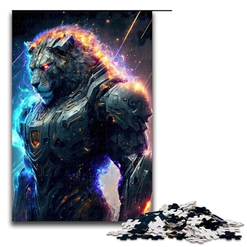 Puzzle für Erwachsene Weltraumlöwen 1000 Teile Holzpuzzle für Kinder ab 14 Jahren anspruchsvolles Spiel (75 x 50 cm) von linghhiming