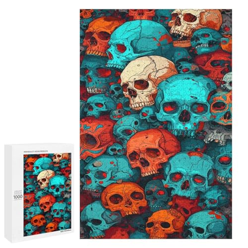 Puzzle für Erwachsene bunter Totenkopf 1000 Teile Holzpuzzle für Erwachsene und Kinder ab 12 Jahren Lernspielzeug 75 x 50 cm Puzzle für Erwachsene bunter Totenkopf 1000 Teile Holzpuzzle für Erwachsene und Kinder ab 12 Jahren Lernspielzeug 75 x 50 cm von linghhiming
