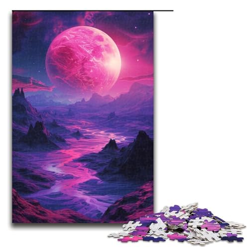 Puzzle für Erwachsene erstaunliche Neonlandschaft 1000 Teile tolles Geschenk geeignet für Teenager ab 14 Jahren 1000 Teile (75 x 50 cm) von linghhiming