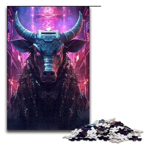Puzzle für Erwachsene futuristischer Stier 1000 Teile Holzpuzzle für Kinder ab 14 Jahren Heimdekoration 75 x 50 cm Puzzle für Erwachsene futuristischer Stier 1000 Teile Holzpuzzle für Kinder ab 14 Jahren Heimdekoration 75 x 50 cm von linghhiming
