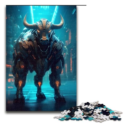 Puzzle für Erwachsene futuristischer Stier 1000 Teile tolles Geschenk geeignet für Teenager ab 14 Jahren 75 x 50 cm Puzzle für Erwachsene futuristischer Stier 1000 Teile tolles Geschenk geeignet für Teenager ab 14 Jahren 75 x 50 cm von linghhiming