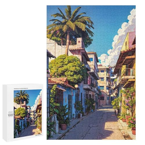 Puzzle für Erwachsene im japanischen Stil 1000 teiliges Holzpuzzle für Kinder ab 12 Jahren Lernspielzeug (75 x 50 cm) von linghhiming