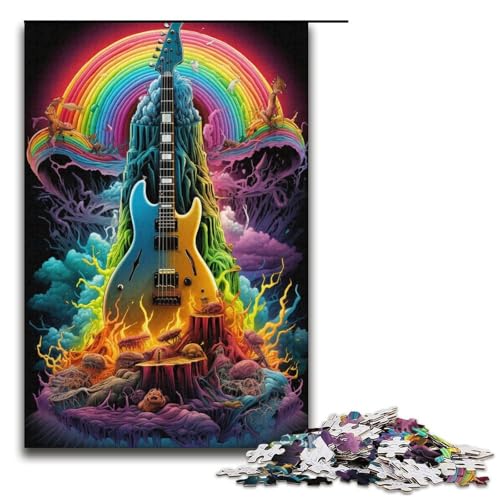 Puzzle für Erwachsene magische Gitarre 1000 Teile Papierpuzzle für Erwachsene und Kinder ab 14 Jahren 1000 Teile (38 x 26 cm) von linghhiming