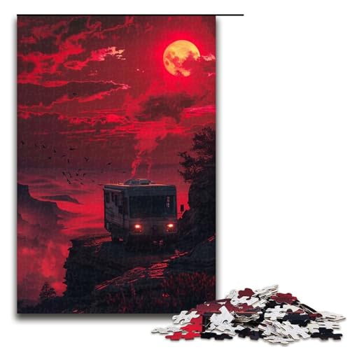 Puzzle für Erwachsene mit 1000 Teilen „A View from Hell“ lustiges Puzzle für die ganze Familie mit passendem Poster und Quizblatt 1000 Teile (75 x 50 cm) von linghhiming