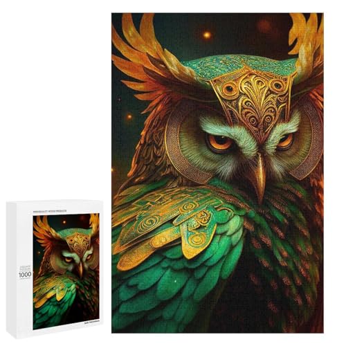 Puzzle für Erwachsene Eulen 1000 Teile Holzpuzzle für Erwachsene und Kinder ab 12 Jahren Lernspielzeug (75 x 50 cm) von linghhiming