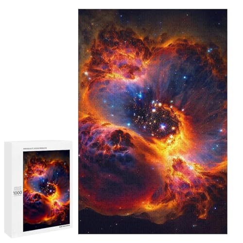 für Erwachsene Puzzle Nebelformationen 1000 teiliges Holzpuzzle für Erwachsene und Kinder ab 12 Jahren (75 x 50 cm) von linghhiming