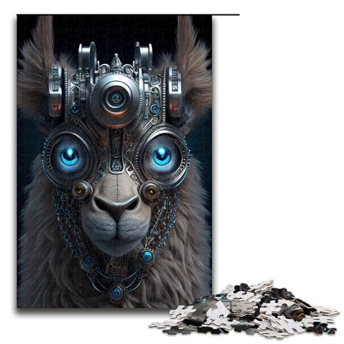 Puzzles für Erwachsene 1000 Teile Alpaka Puzzle Lernspiele für Zuhause DIY Spielzeug tolles Geschenk für Spiele (75 x 50 cm) von linghhiming