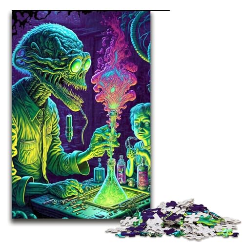 für Erwachsene 1000 teiliges Alien Monster Puzzle für Erwachsene Holzpuzzle schwierig und herausfordernd 75 x 50 cm für Erwachsene 1000 teiliges Alien Monster Puzzle für Erwachsene Holzpuzzle schwierig und herausfordernd 75 x 50 cm von linghhiming