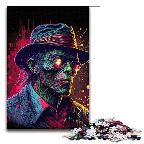 für Erwachsene 1000 teiliges Gangster Zombie Denkpuzzle für Erwachsene Holzpuzzle schwierig und herausfordernd 75 x 50 cm von linghhiming