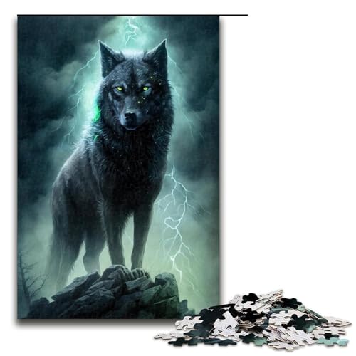 für Erwachsene 1000 teiliges Puzzle Tieruniversum Wolf Holzpuzzle schwierig und herausfordernd 1000 Teile (75 x 50 cm) von linghhiming
