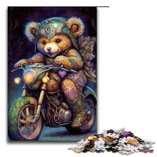 für Erwachsene Jigsaw Art Bear 1000 teiliges Holzpuzzle für Erwachsene und Kinder ab 14 Jahren 1000 Teile (75 x 50 cm) von linghhiming