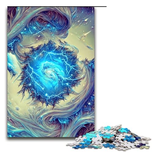 für Erwachsene Puzzle „Eisexplosion 1000 teiliges Holzpuzzle für Erwachsene und Kinder ab 14 Jahren (75 x 50 cm) von linghhiming