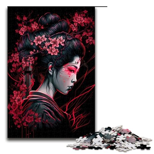 für Erwachsene Puzzle Geisha Neon Kirschblüte 1000 Teile Holzpuzzle für Erwachsene und Kinder ab 14 Jahren 75x50cm für Erwachsene Puzzle Geisha Neon Kirschblüte 1000 Teile Holzpuzzle für Erwachsene und Kinder ab 14 Jahren 75x50cm von linghhiming
