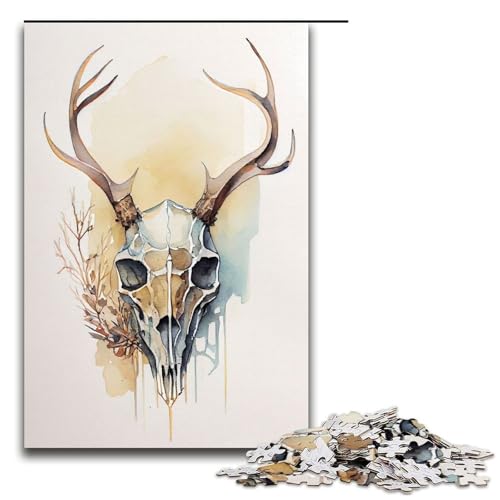 für Erwachsene Puzzle Hirschschädel 1000 Teile Holzpuzzle für Erwachsene und Kinder ab 14 Jahren 75x50cm für Erwachsene Puzzle Hirschschädel 1000 Teile Holzpuzzle für Erwachsene und Kinder ab 14 Jahren 75x50cm von linghhiming