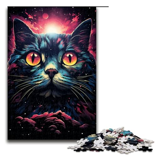 für Erwachsene Puzzle Katzen 1000 Teile Holzpuzzle für Erwachsene und Kinder ab 12 Jahren 75x50cm von linghhiming