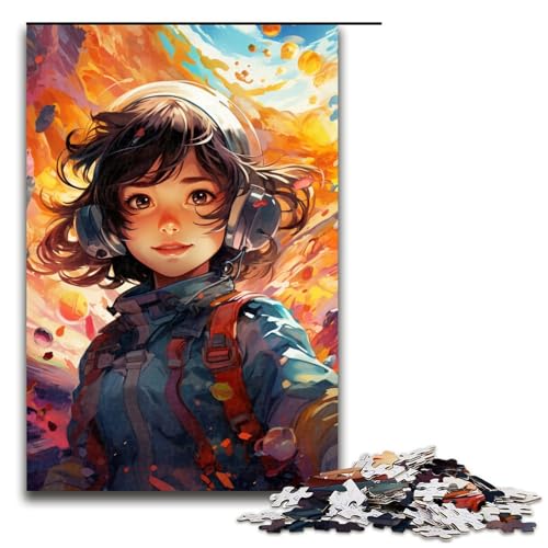 für Erwachsene Puzzle Kind Astronaut 1000 Teile Holzpuzzle für Erwachsene und Kinder ab 12 Jahren 75x50cm von linghhiming
