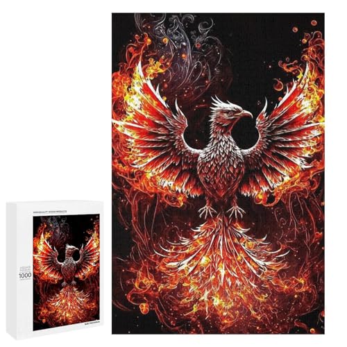 für Erwachsene Phoenix 1000 teiliges Holzpuzzle für Erwachsene und Kinder ab 12 Jahren (75 x 50 cm) von linghhiming