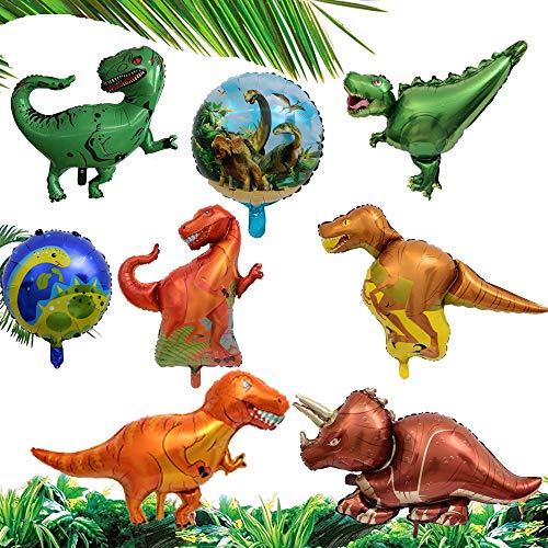 8 Stück Dinosaurier Ballons set,Riesen Dschungel Dino Folienballon für Mädchen Junge Geburtstag Party Dekoration,Helium Luftballons Jungle Tiere für 1-2-3-4-5-6-7-8-9-10 Jahre Kinder Geburtstagsdeko 8 Stück Dinosaurier Ballons set,Riesen Dschungel Dino Folienballon für Mädchen Junge Geburtstag Party Dekoration,Helium Luftballons Jungle Tiere für 1-2-3-4-5-6-7-8-9-10 Jahre Kinder Geburtstagsdeko von linjinde