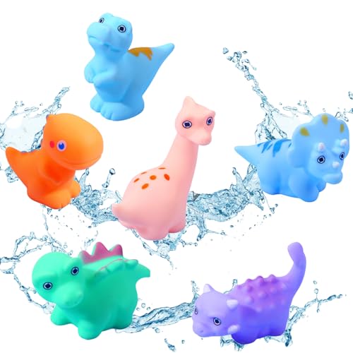 lioewhu Dinosaurier Badewannenspielzeug, 6 Stück Badespielzeug Babys ab 3 Jahr, Dino Wasserspielzeug Schwimmbad Wasserspielzeug Kinder, Dinosaurier Badespielzeug für Baby und Badewanne lioewhu Dinosaurier Badewannenspielzeug, 6 Stück Badespielzeug Babys ab 3 Jahr, Dino Wasserspielzeug Schwimmbad Wasserspielzeug Kinder, Dinosaurier Badespielzeug für Baby und Badewanne von lioewhu